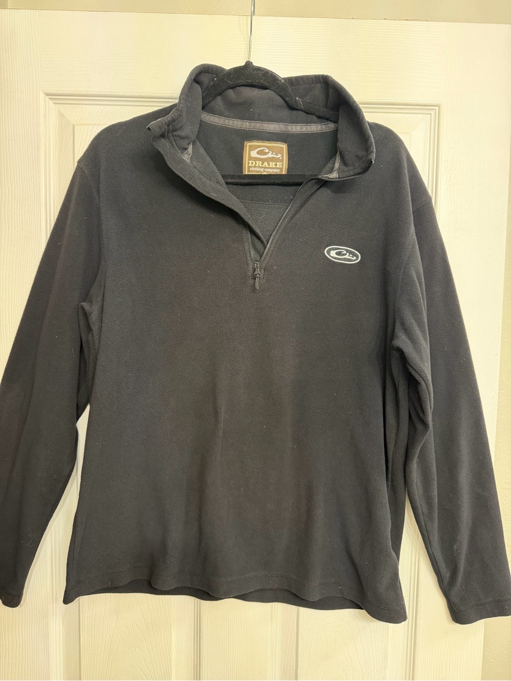 Drake Black Quarter-Zip Fleece Pullover - Men